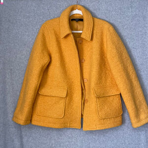 OPDV Paris Mustard Boucle Wool Jacket French Chic Size T2